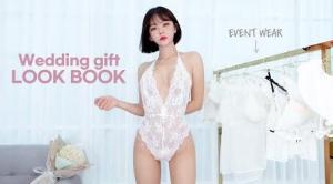 cocomua look book one作为婚礼礼物推荐的白色性感内衣look book